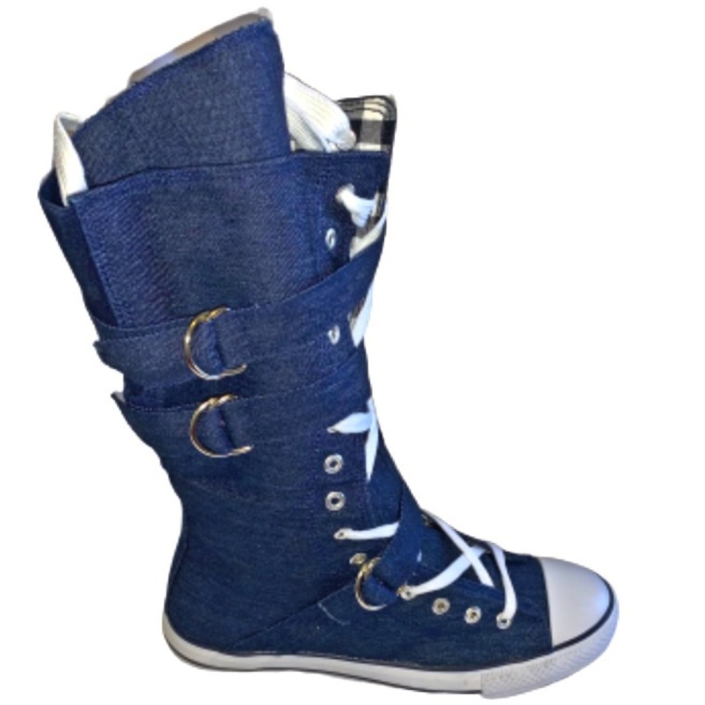 Hi Top Denim Sneakers